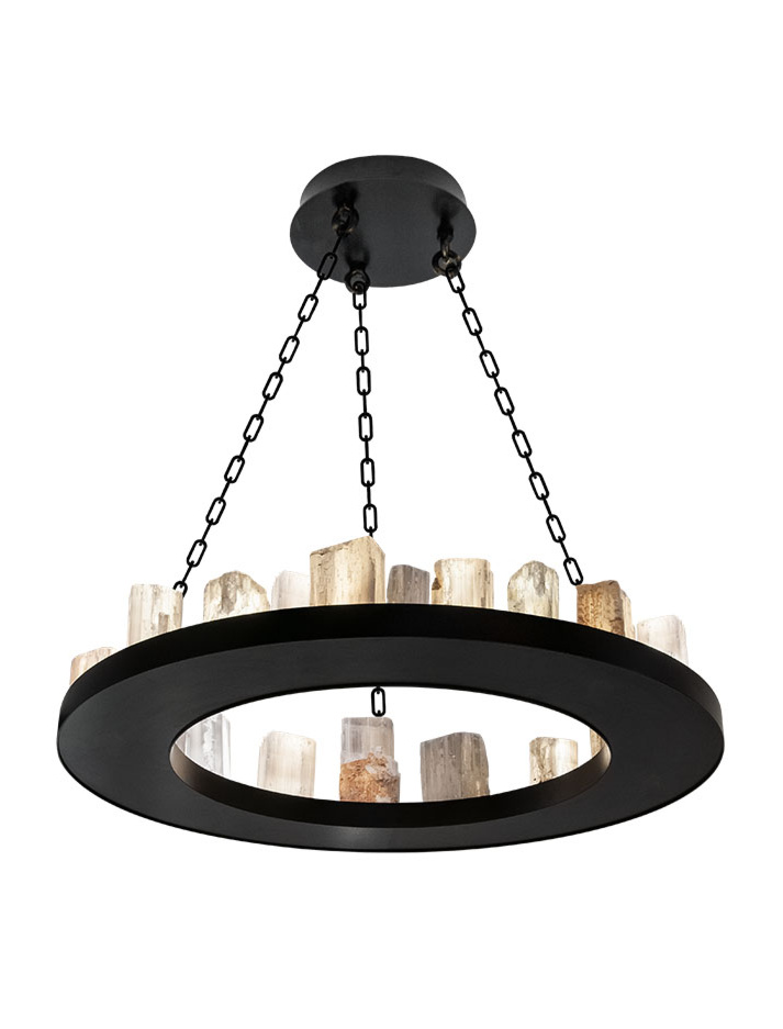 CRYSTAL STONE PLATEAU hanglamp rond 24-lichts