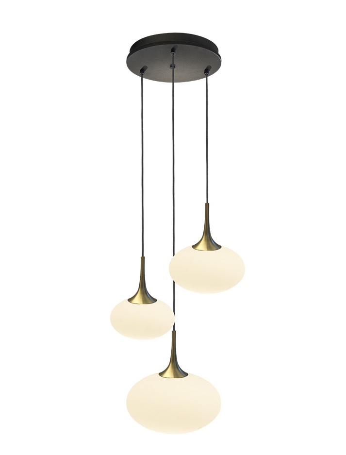 PARADISO hanglamp rond 3-lichts G9 opaal - Hanglampen