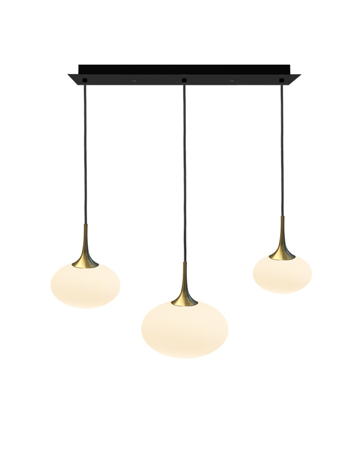 PARADISO hanglamp rechthoek 3-lichts G9 opaal - Hanglampen