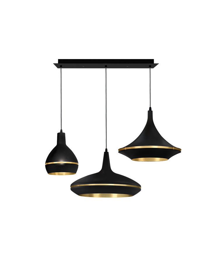 Hala Sliced hanglamp rechthoek 3-lichts E27 ontworpen door Peter Kos