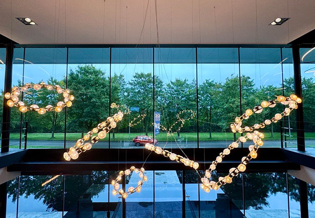 Maatwerk hanglamp Maretti Showroom