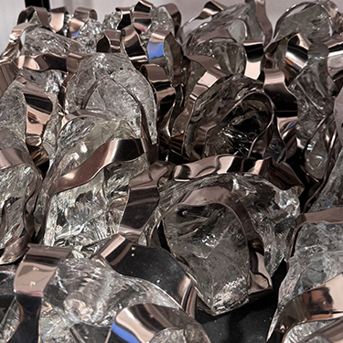 Glass Jewel Maretti glasbrokken omrand met metaal