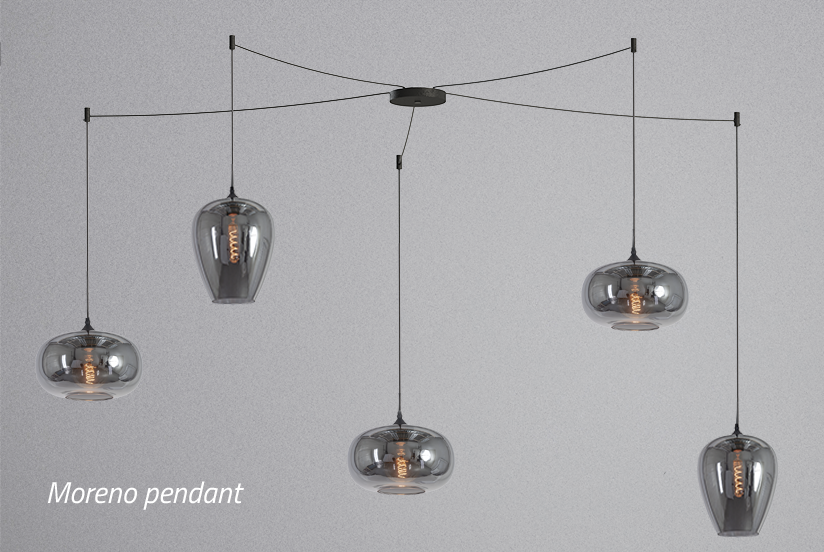 Tricky ceiling base Moreno hanglamp