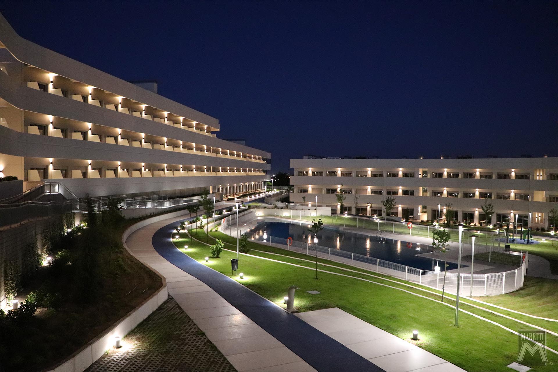 Projectverlichting Appartementencomplex Student Experience Pozuelo