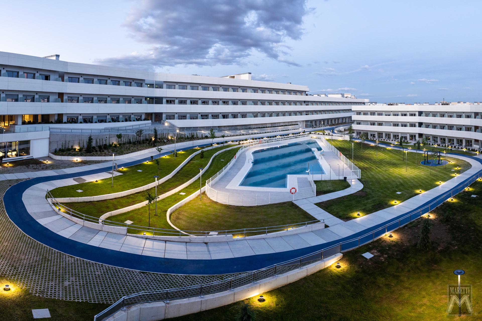 Projectverlichting Appartementencomplex Student Experience Pozuelo