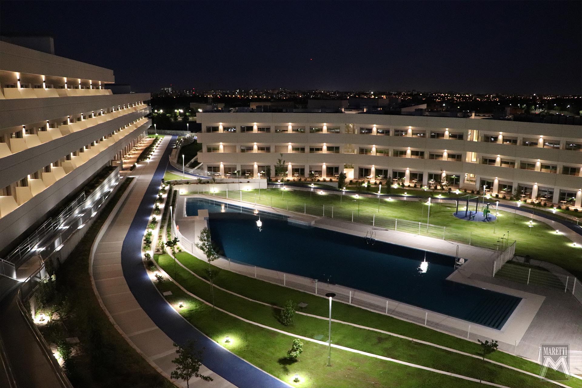 Projectverlichting Appartementencomplex Student Experience Pozuelo