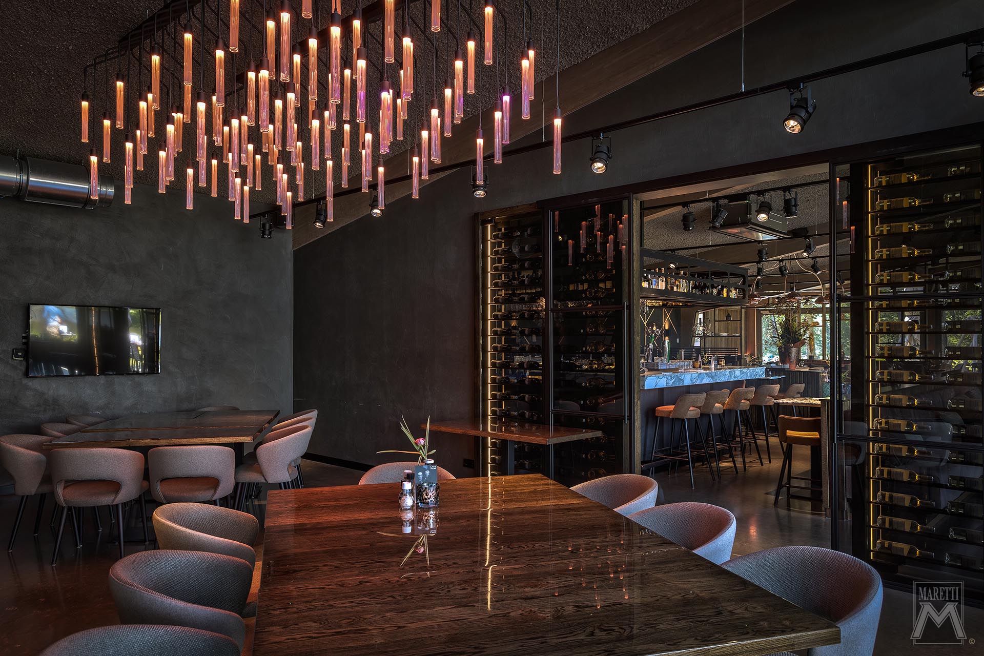 Projectverlichting unieke lichtarchitectuur Maretti Lighting