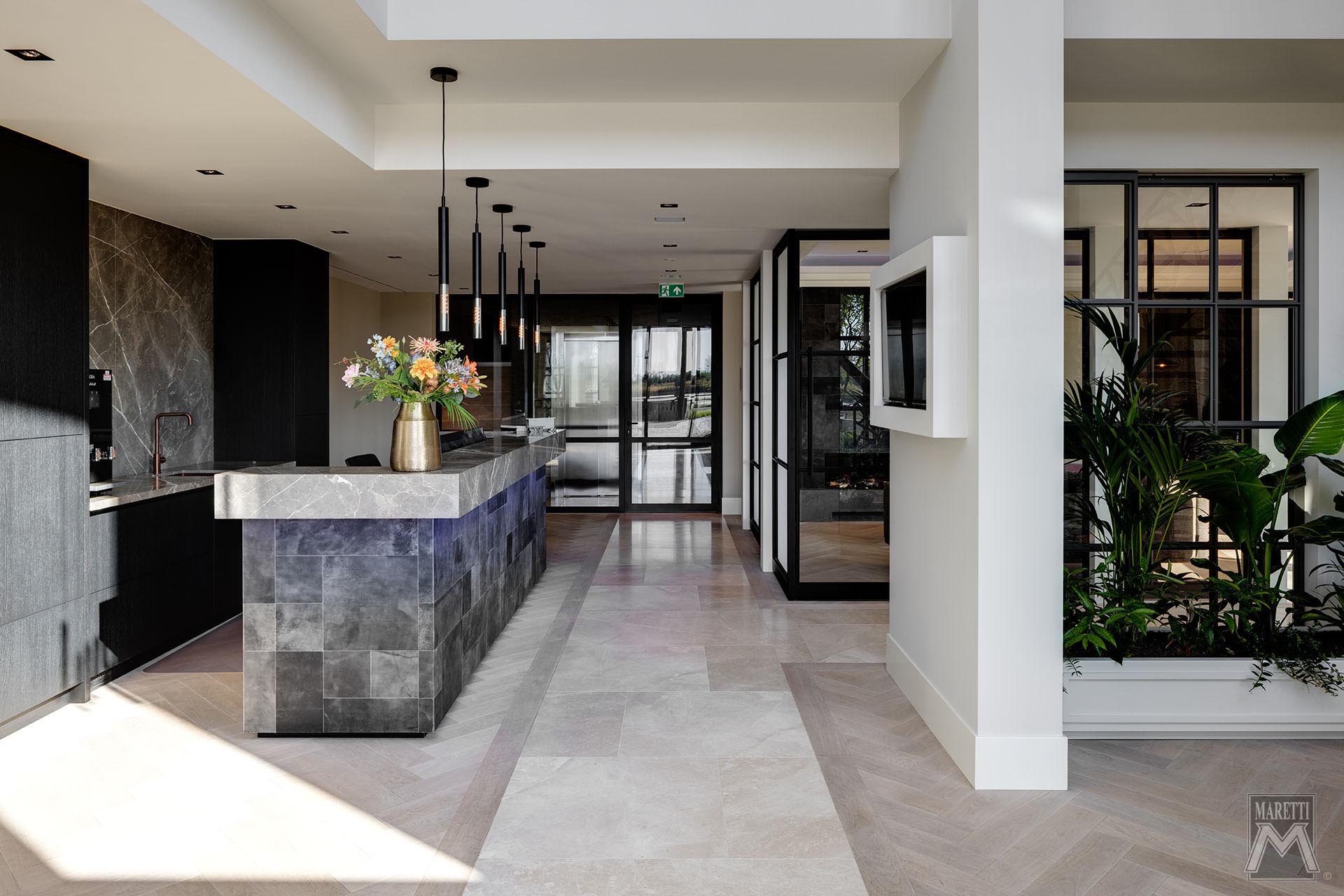 Projectverlichting Maretti Lighting Showroom De Rooy