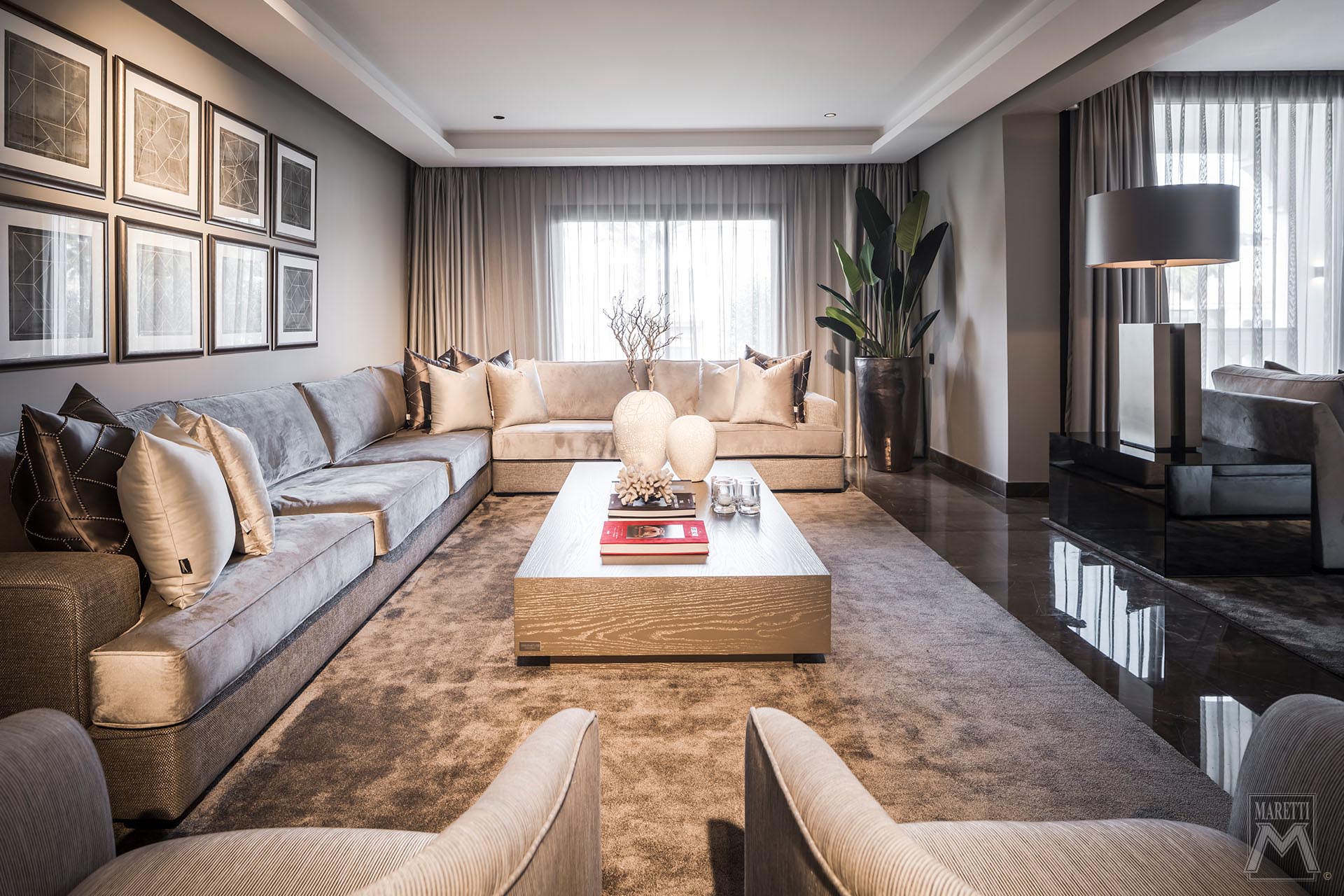 Projectverlichting Maretti Villa Tanger