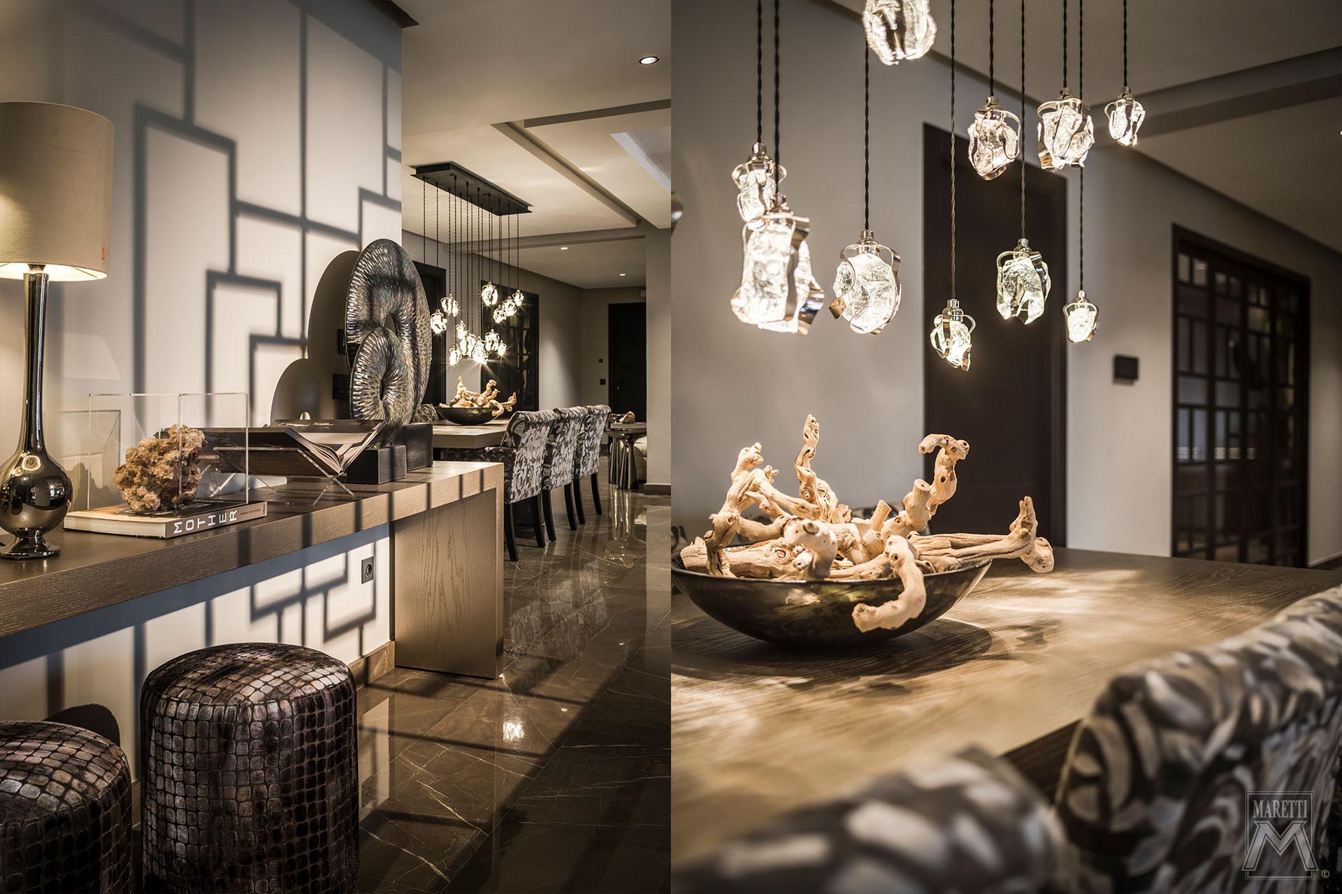 Projectverlichting Maretti Villa Tanger