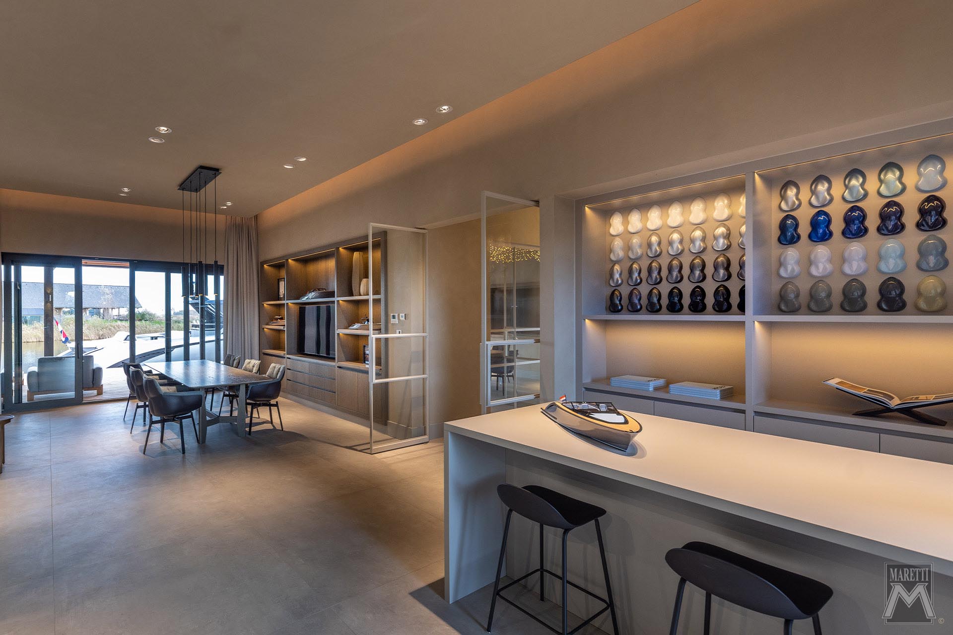 Projectverlichting Kantoor Wajer Heeg en Boathouse Maretti Lighting